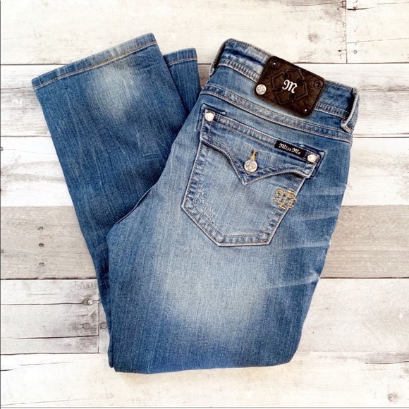 Miss Me Denim - Miss Me Medium Wash Boyfriend Capris Jeans 29